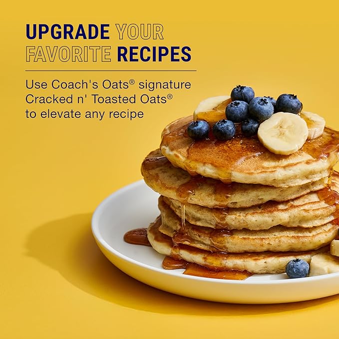 Coach's Oats Whole Grain Oatmeal 3 lbs (48 oz) Pack of 2 | Steel Cut Texture Ready in 3 to 5 Minutes | Enjoy the Perfect Start to Your Day