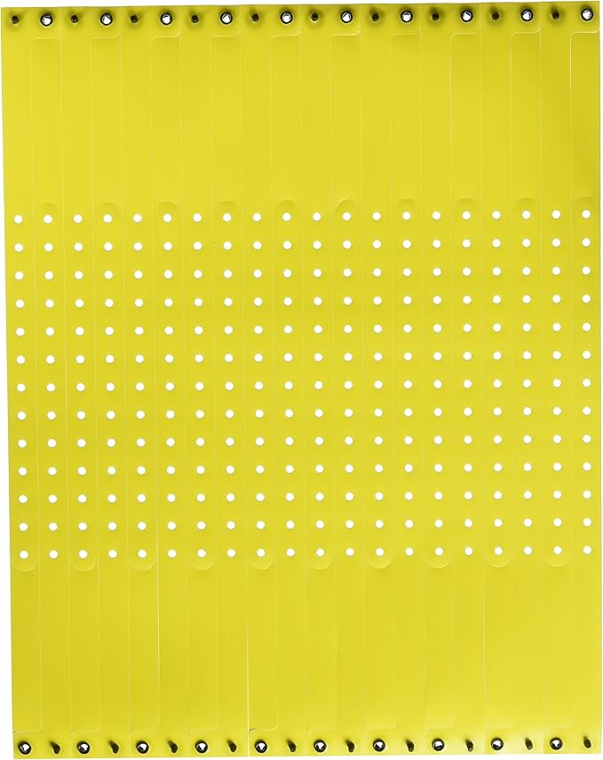 1/2 Yellow Plastic Wristband