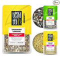 Tiesta Tea - Summer Fresh Mixer Loose Leaf Tea Gift Box 3 Pouches Medium to No Caffeine Hot &amp Iced Set with Green Herbal &amp Ginger Blend 25 Cups per Bag