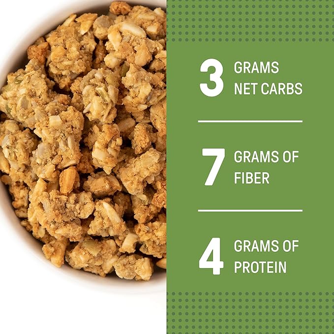 Carbonaut Gluten Free Granola Tropical Coconut Cardamom | Keto-Certified &amp Non-GMO | Perfect Keto Granola For Cereal Yogurt or Snacking | Only 3g of Carbs Per Serving 10 oz (Pack of 6)
