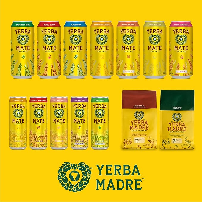 Yerba Madre Organic Yerba Mate Bags 40 Count (Pack of 6)