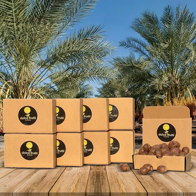 Dolce Frutti Sukkari Dates – Premium Soft &amp Naturally Sweet No Added Sugar 100% Organic &amp Flavorful High Fiber Healthy Snack for Kids and Adults. Perfect for Cooking Baking &amp Smoothie
