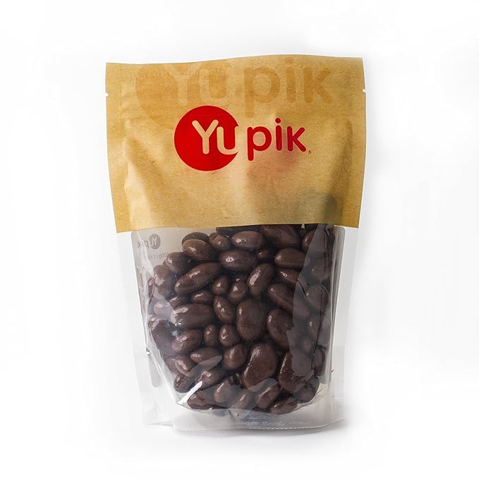 Yupik Milk Chocolate Maple Bourbon Pecans 1.1 lb (17.6 oz) GMO-Free Kosher Roasted Pecans Coated in Maple Bourbon Syrup &amp Fine Milk Chocolate Sweet Snacks Ideal for Baking Topping &amp Gi