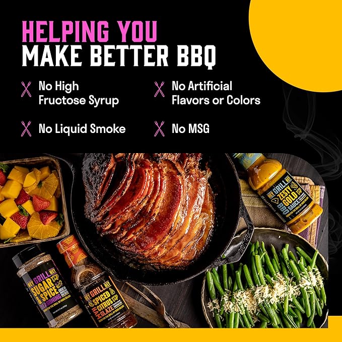 Hey Grill Hey | Ham Rub &amp Ham Glaze Seasoning Kit | Smoked Pulled and Spiral Ham recipes. | Double Smoked Ham Kit