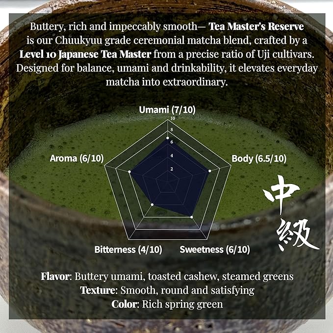 Origin Uji Tea Masters Reserve Matcha Ceremonial Grade Matcha First Harvest Stone-Ground from Uji Kyoto Japan - Level 10 Tea Master Blend