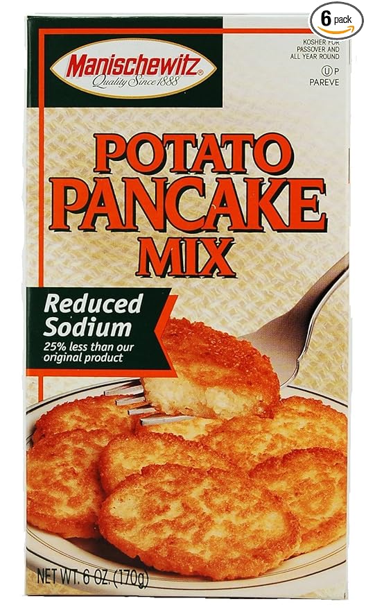 Manischewitz Potato Pancake Mix Low Sodium6-ounces (Pack of6)