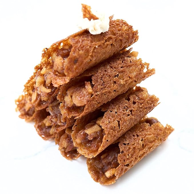 CrumbleCrate Apple Pie Brandy Snaps DIY Baking Kit | Gourmet Cookie Making Set with Pre-Measured Ingredients &amp Tools | Baking Gift for Adults