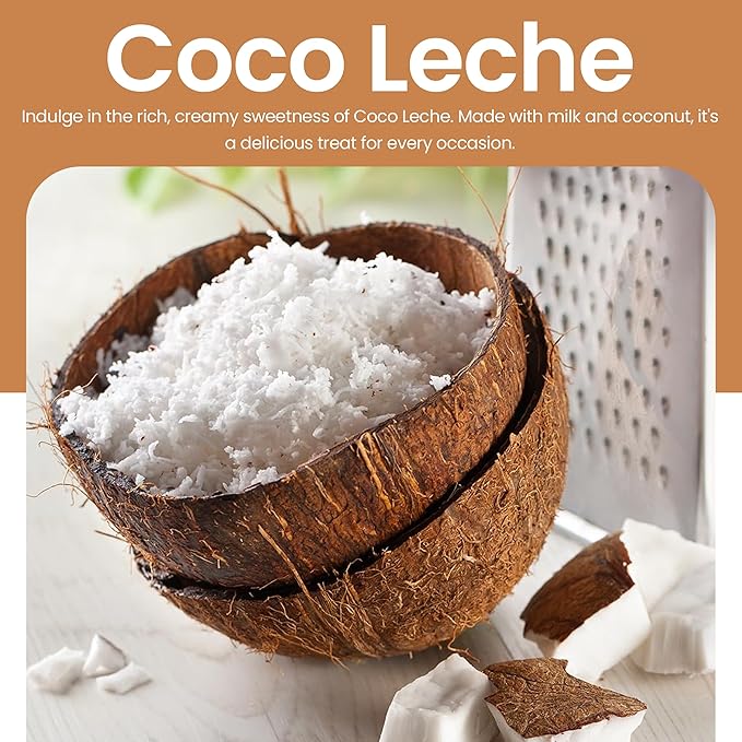 La Bayamesa-Coco Leche -Coconut Candy Yogurt &amp Milk Candy Snack- Coco Blanco - Perfect for Sharing - Light and Flaky - pack 24.