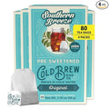 Southern Breeze Cold Brew Sweet Tea Original Iced Tea with Black Tea and Zero Carbs Zero Sugar 20 Individually Wrapped Tea Bags Pack of 4