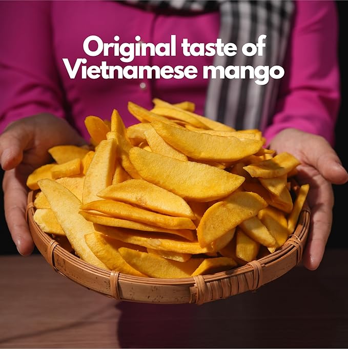 NAM HUY Vietnam's Dried Jackfruit Dried Mango and Dried Mixed Fruit Snacks Original Taste of Vietnamese Fruits No-Added Sugar or Preservatives Delicious Crispy Texture (Total 64Oz)