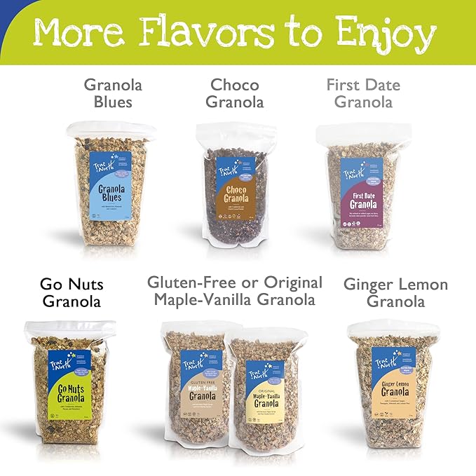 True North Granola – Go Nuts Granola with Dried Cranberries Almonds Coconut Pecans and Pistachios All Natural and Non-GMO Bulk Bag 5 lb.