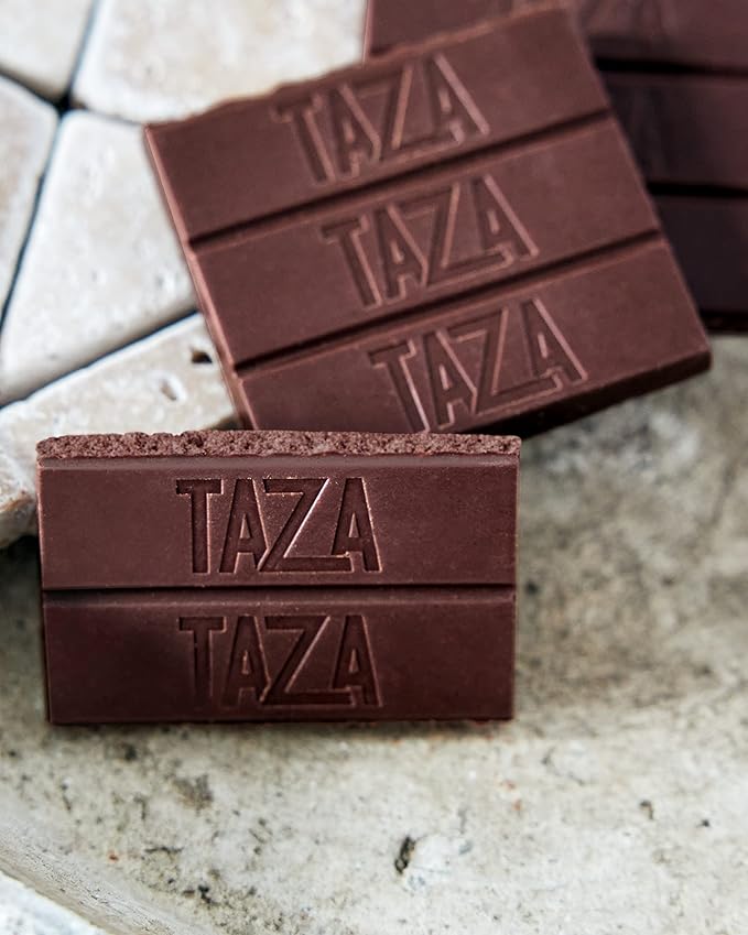 TAZA chocolate Organic Amaze Bar 95% Stone Ground Wicked Dark With Almonds Vegan 2.5 Oz 10 Count