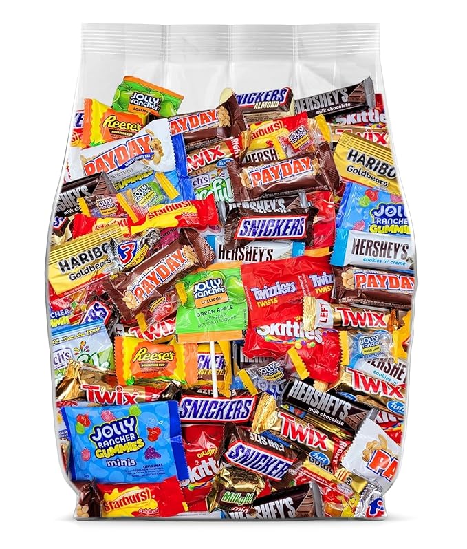 Bulk Chocolate Candy Variety Pack - 5lb Easter Chocolate Bulk Candy Individually Wrapped Chocolate for Egg Hunts Party Favors Office Snacks Gift Bags &amp Pinata Stuffers - 5 Pound Bag of Candy Pa
