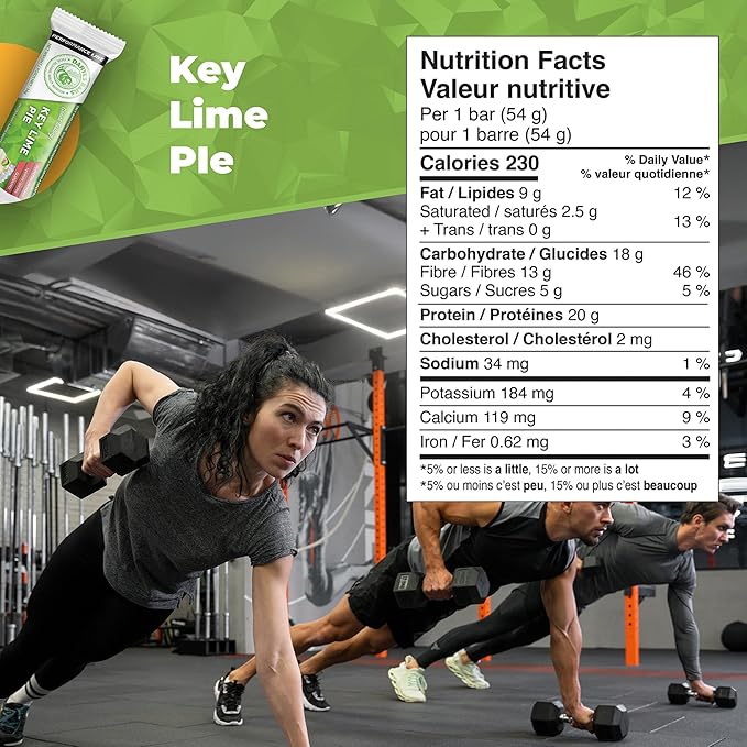 Daryl's Bars Key Lime Pie On the Go Whey Protein Bars Gluten Free Protein Snack Meal Replacement Pack of 2