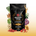 Dragon Vital Herbal Tea with Ginseng &amp Maca – Natural Energy Support | Caffeine-Free Botanical Blend for Vitality &amp Active Living | All natural - NON-GMO &amp No Preservatives |12 Tea Bags |