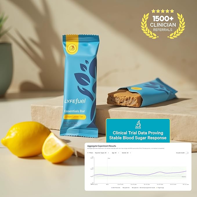 LyfeFuel Essential High Protein Bars | Meal Replacement Vegan 12g Plant-Based Low Carb Protein Bars for Intermittent Fasting - High Fiber MCT Oil 21 Organic Vitamins &amp No Sugar | 10 Servings |