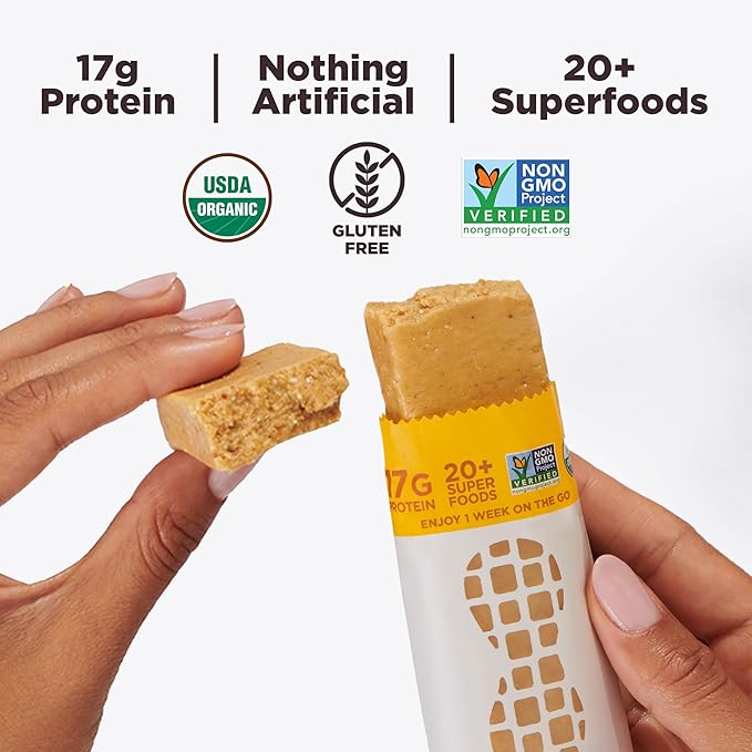 Perfect Bar Protein Bars Peanut Butter Gluten Free Made with Organic Honey Cookie Dough Texture Refrigerated 10 Count 2.5 Oz Bar
