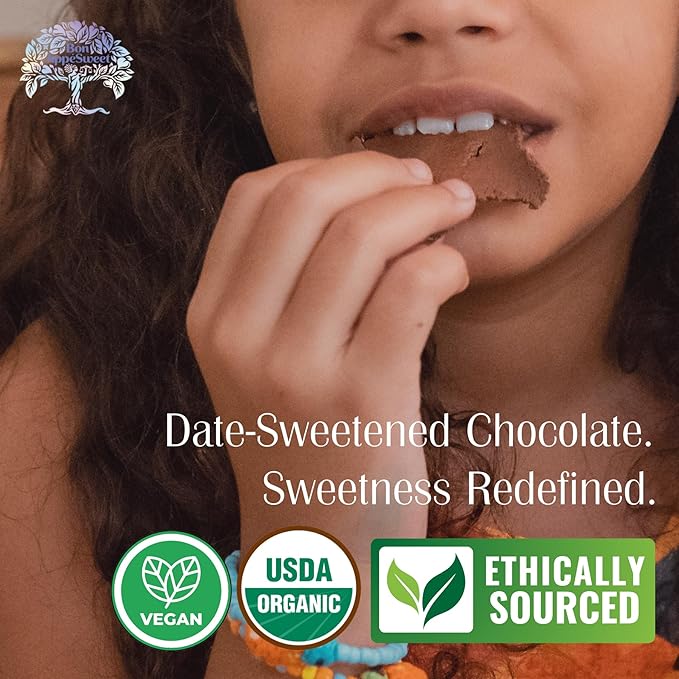 Bon Appesweet Date Sweetened Chocolate Bar - Healthy Dark Chocolate | On The Mark Chocolate | 2.2 Ounce (Pack of 3) | Organic Zero Added Sugar 85% Cacao Plant Based Dairy Free and Guilt Free!
