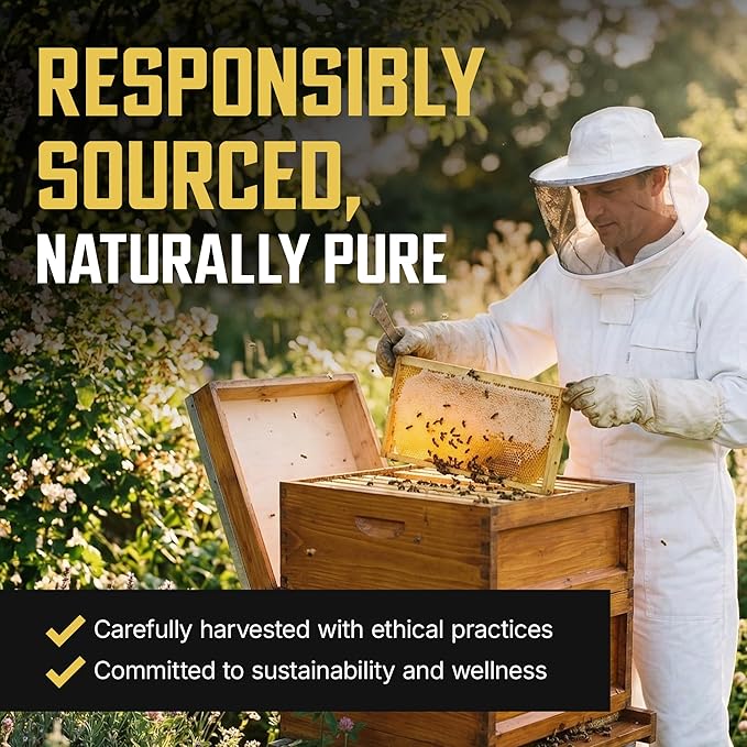 Prime Organics Honey Pack Honey for Men with Jelly Bee Pollen Tongkat Ali Ginseng Maca Tribulus Packet Supplement for Energy Stamina Vitality 20 g Sachets Pack of 10