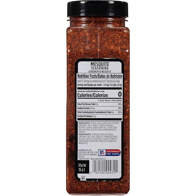 McCormick Grill Mates Mesquite Seasoning 24 oz (Pack of 6) - Six 24 Ounce Containers of Mesquite BBQ Spice Versatile Use in Marinades Meats Dressings and More