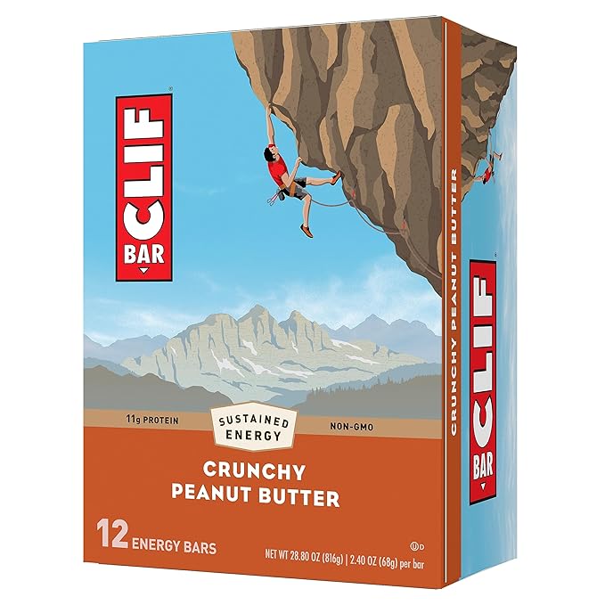 Clif Bar Minis Crunchy Peanut Butter 20 Pack &amp CLIF BAR Crunchy Peanut Butter Energy Bars 12 Pack