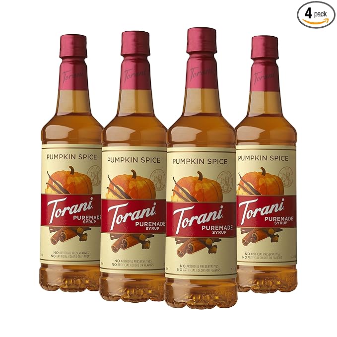 Torani Puremade Syrup Pumpkin Spice 25.4 Ounces (Pack of 4)