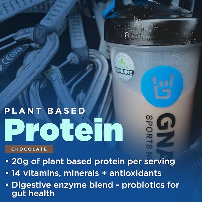 Gnarly Nutrition Performance Greens Lemon Mint (11.64 oz) and Gnarly Vegan Plant Protein Meal Replacement - Chocolate (28.2oz)