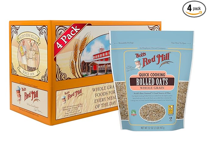 Bobs Red Mill Quick Cooking Rolled Oats 32 Ounce -- 4 per case.