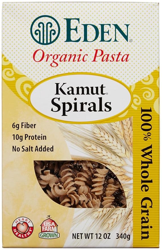 Eden Kamut Spirals 100% - 12 oz - 6 Pack