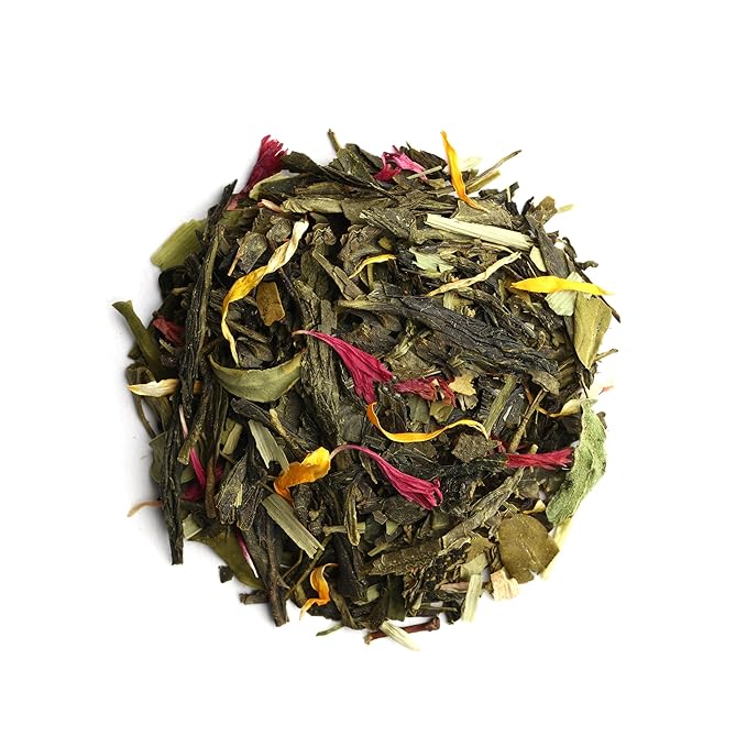 Palais des Thés Green Tea - Organic Brazilian Wellness Blend for Energy with Matcha Mate Guarana Acai &amp Acerola - Premium Loose Leaf Tea Tea Serves 20-25 Cups - 3.5oz Tin