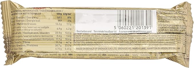 Grenade Carb Killa High Protein and Low Sugar Candy Bar 12 x 60 g - Caramel Chaos12 Count (Pack of 1)