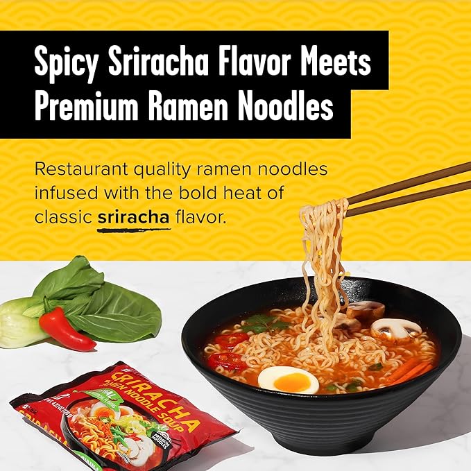 CHOI Sriracha Ramen Noodle Soup Orignal - Pouch 4.23 oz. (120g) Case of 20