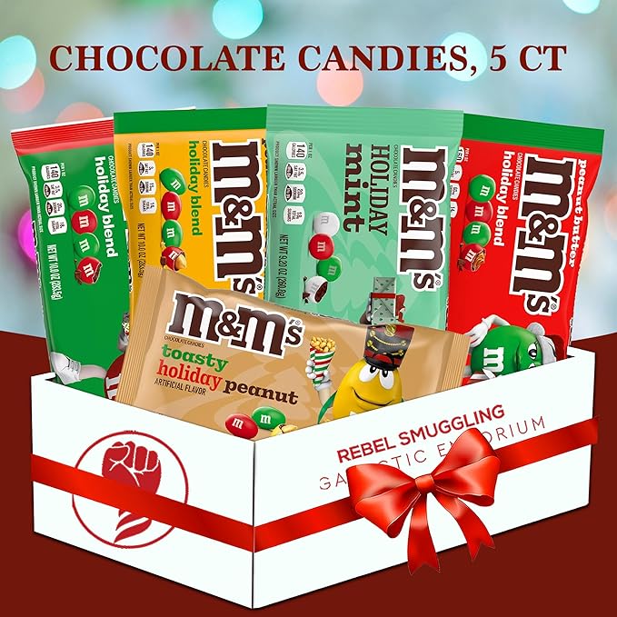 Christmas Chocolate Candy Pieces Variety 5 Pack Gift Basket by Rebel Smuggling Galactic Emporium