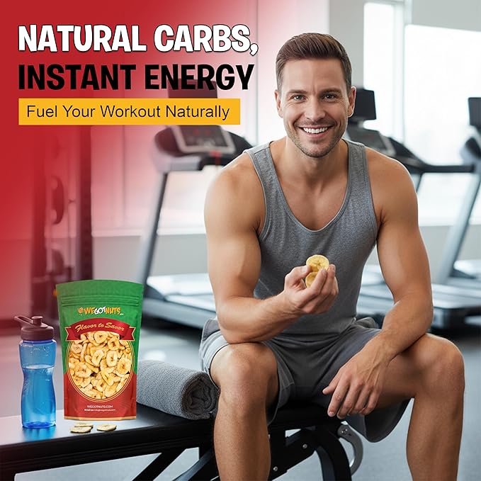 We Got Nuts Premium Dried Banana Chips 64oz (4 Pounds) Fresh Crispy &amp Sweetened Sealed For Freshness - We Got Nuts