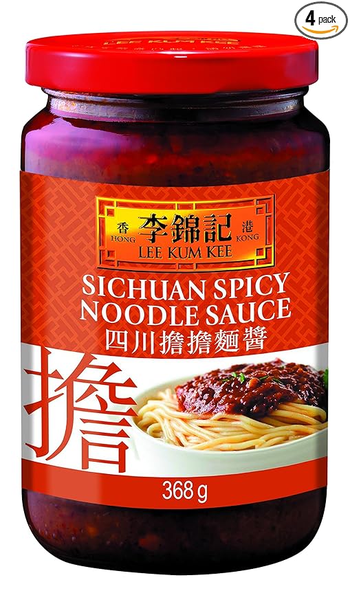 Lee Kum Kee Sichuan Spicy Noodle Sauce 8.2-Ounce Jars (Pack of 4)