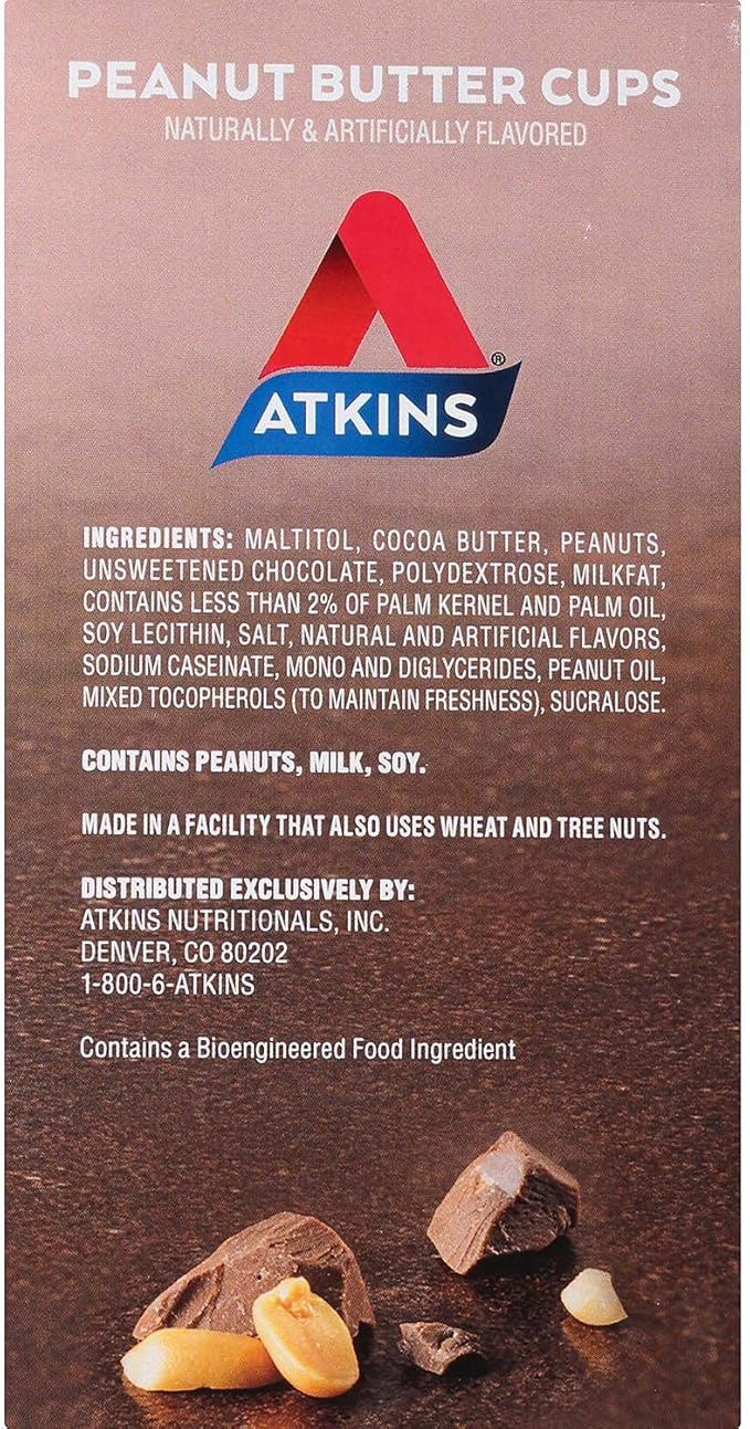 Atkins Endulge Peanut Butter Cups Pack 26.4 Ounce (Pack of 44)