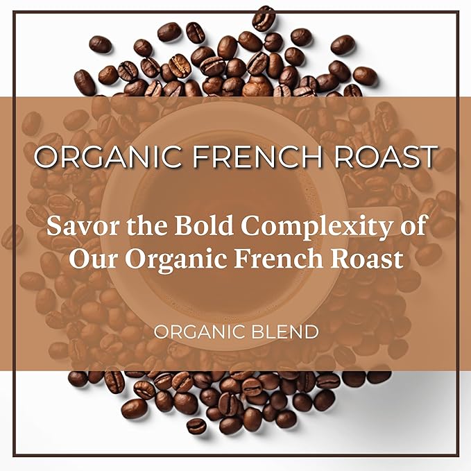 San Diego Coffee Organic French Roast Dark Roast Whole Bean Coffee 16-Ounce Bags (Pack of 2) Café en grano tostado