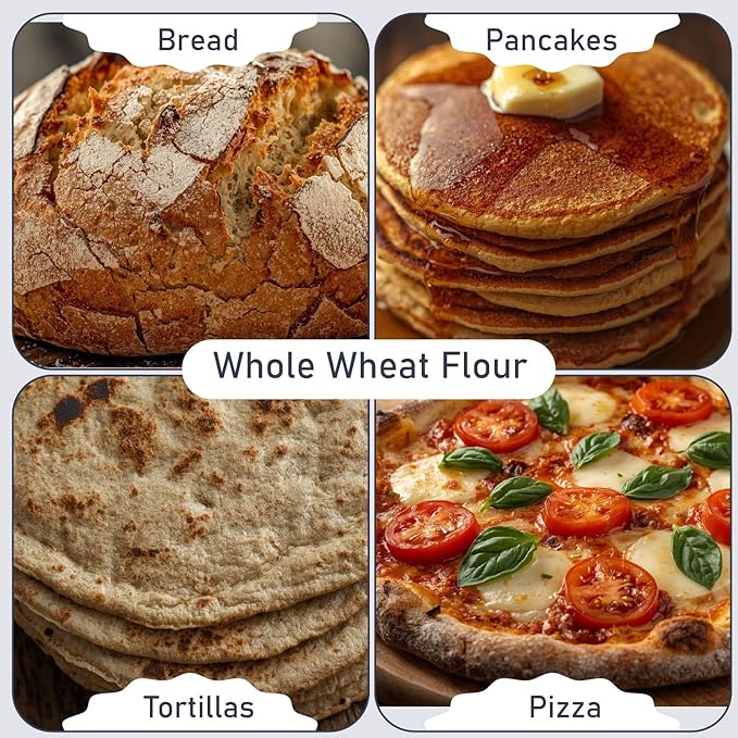 Great River Milling Organic Whole Wheat Flour | Unbleached &amp Unbromated | High Protein &amp Fiber | Non-GMO Kosher | Perfect for Sourdough Bread Rolls &amp Baking | 5 Lb
