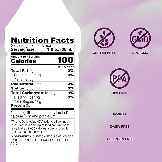 Monin - Blackberry Syrup Delicious Berry Flavored Syrup Cocktail Syrup Authentic Flavor Drink Mix Simple Syrup for Iced Tea Lemonade Cocktails &amp More Clean Label Gluten-Free (1 Liter)