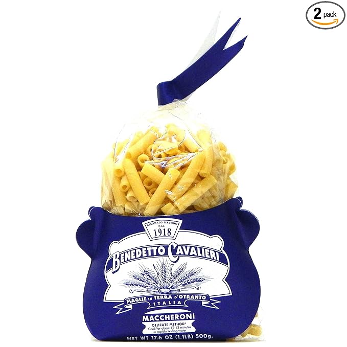 Benedetto Cavalieri Maccheroni 17.6-Ounce Bag (Pack of 2)