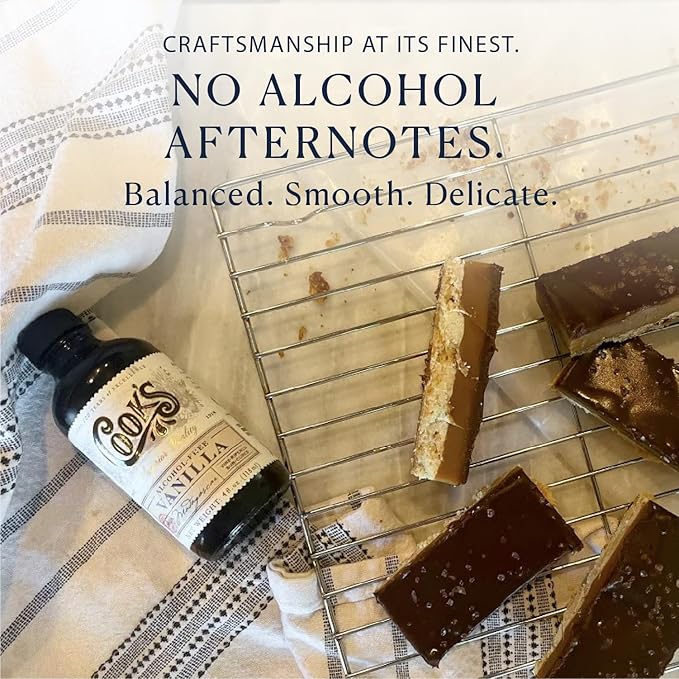 Cook's Alcohol Free Pure Vanilla Flavoring for Cooking Baking Desserts Madagascar Vanilla Non-Alcoholic Extract Alternative 8oz