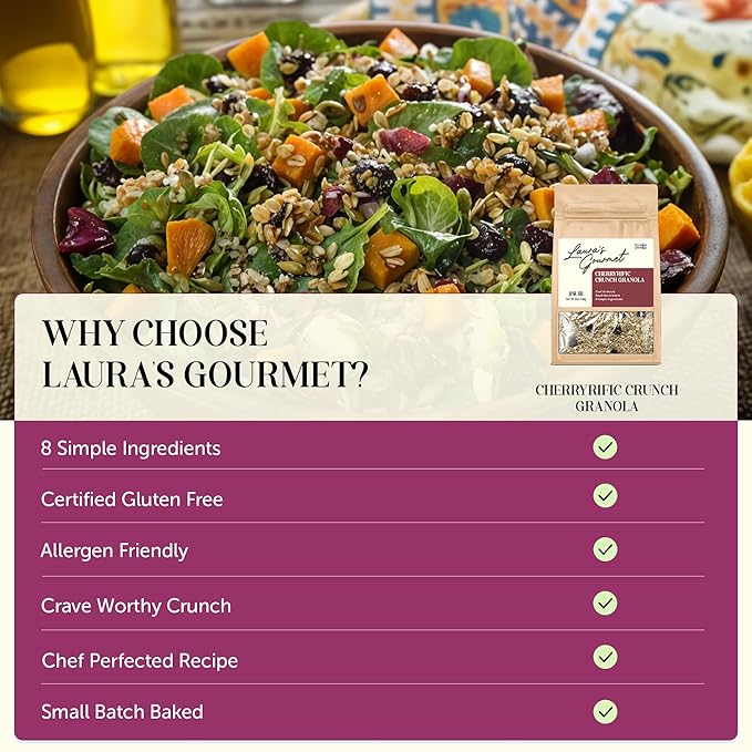 Laura's Gourmet Granola - Berry Good Variety Pack - Coconut Crunch BlueberryBliss Crunch CherryRific Crunch