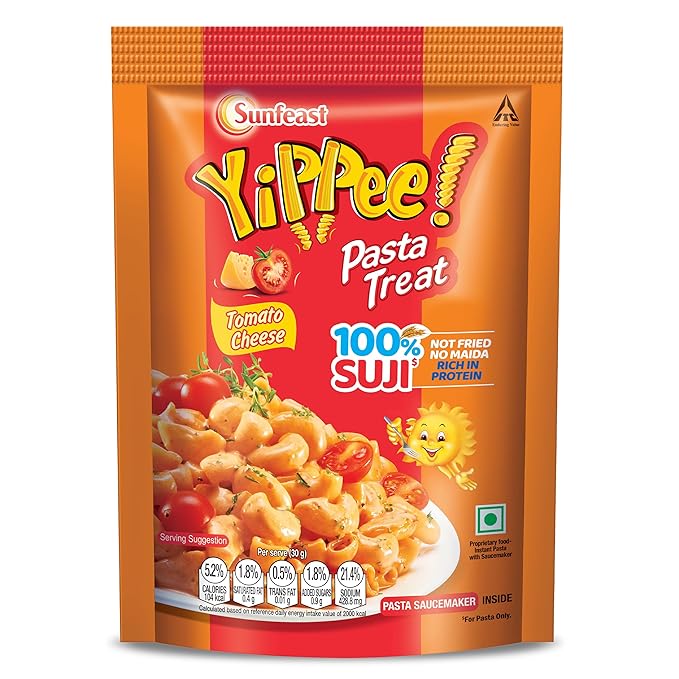 Sunfeast Pasta Treat the Original Instant Pasta Tomato Cheese (Whole Wheat No Mida)70 Gm