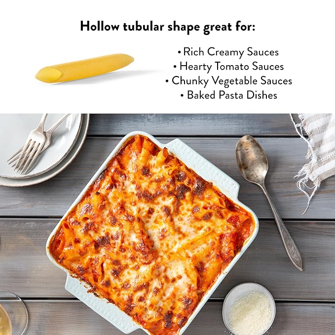 DeLallo Penne Ziti Pasta Made in Italy Bronze Cut Made with Only 100% Durum Wheat Semolina Flour Kosher Vegan All Natural Non-GMO 1 Pound Bag (7 Pack)