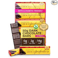 ChocoPerfection Sugar Free Dark Chocolate Bars - Keto-Friendly Gluten-Free and Vegan - No Maltitol and Fiber-Rich with Low Glycemic &amp Low Carb Snacks - European Taste - Box of 12 Bars (50g each)