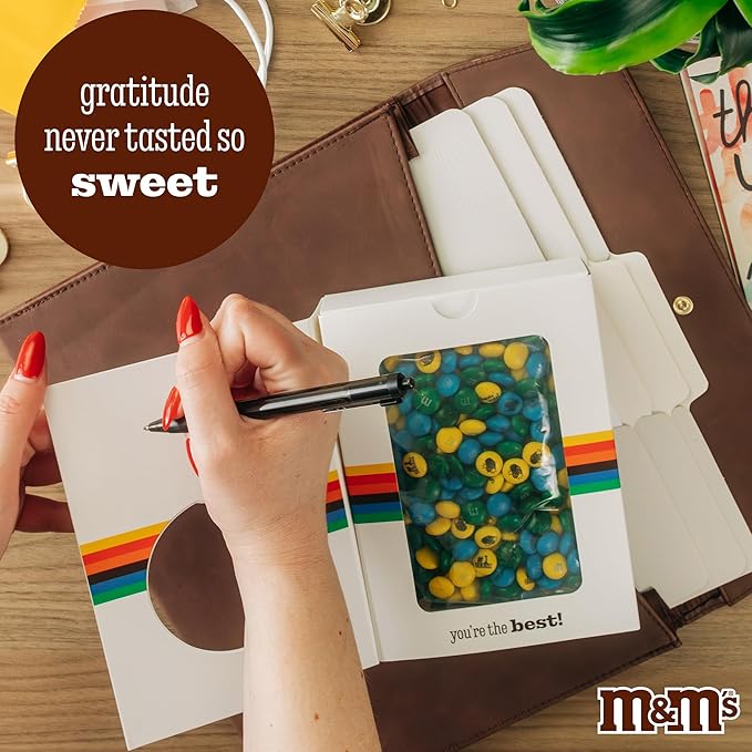 M&ampM’S WORLD Thank You Gift Box Includes Built in Card Unique Gift for Family Friends Colleagues Employees &amp Clients