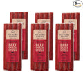 Hickory Farms Beef Sticks 6-Pack | High-protein snack gluten free meat sticks for snacking made with premium beef good for camping hiking lunch college care packages