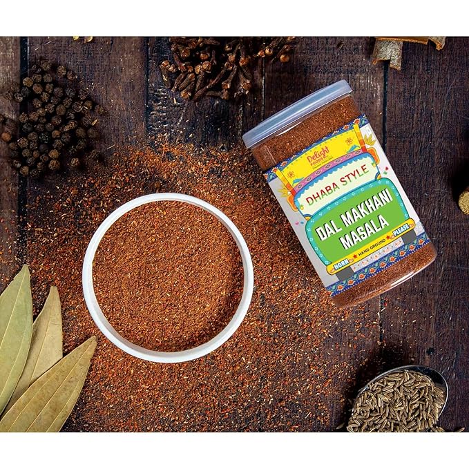Delight Foods Dhaba Style Dal Makhani Masala - Hand Ground - (300g Pouch) | with Pre Mixed Garam Masala