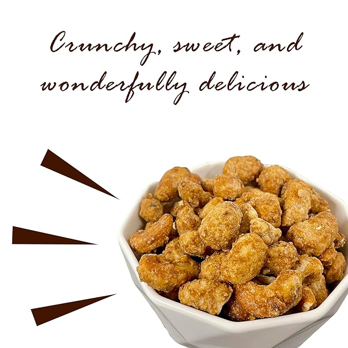 Cinnamon Toffee Cashews 2 Pound Resealable Bag | Kettle Cooked Flavored Nuts | Sweet &amp Crunchy Snack | Gourmet Fall &amp Holiday Treat | Perfect for Gifting Entertaining and Baking | Jaybee's