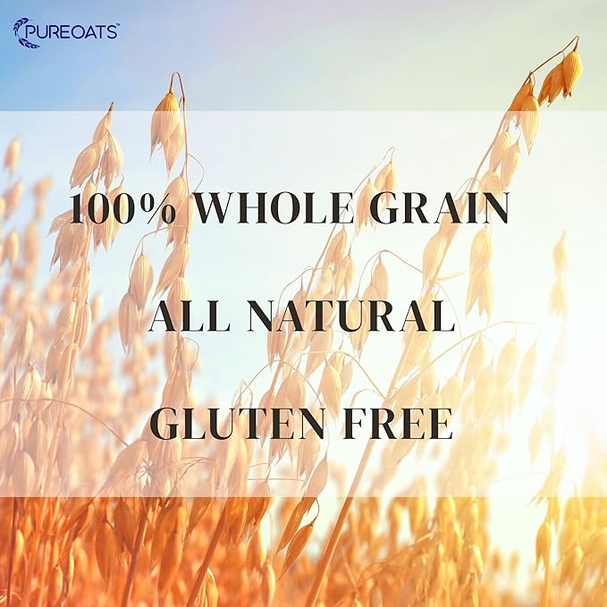 PureOats Gluten Free Oat Groat Oats Whole Grain 15 lb Pantry Size Bag 100% Whole Grain Vegan Allergen Free for Healthy Breakfast and More